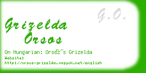 grizelda orsos business card